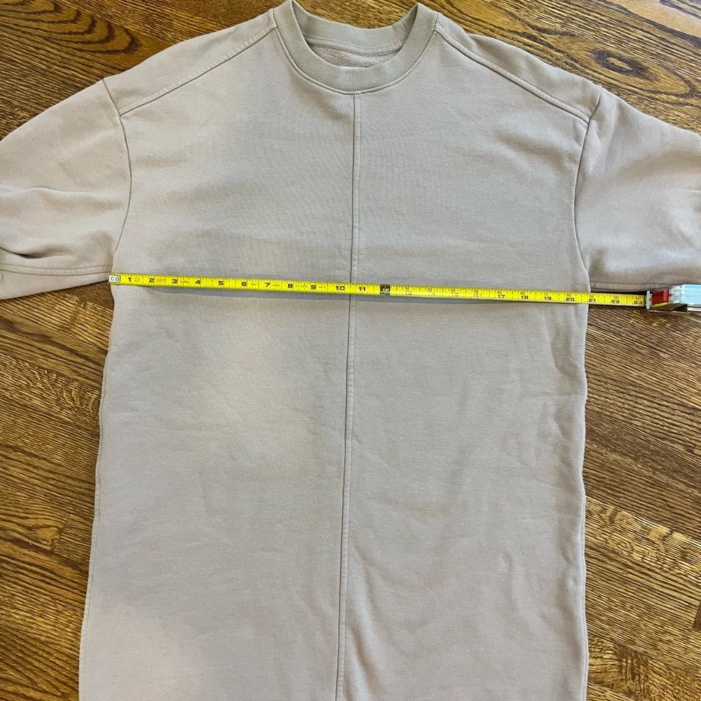 Everlane Organic Cotton Track Dress Tan Mini Dress Oversized Sweatshirt Neutral - Picture 12 of 14